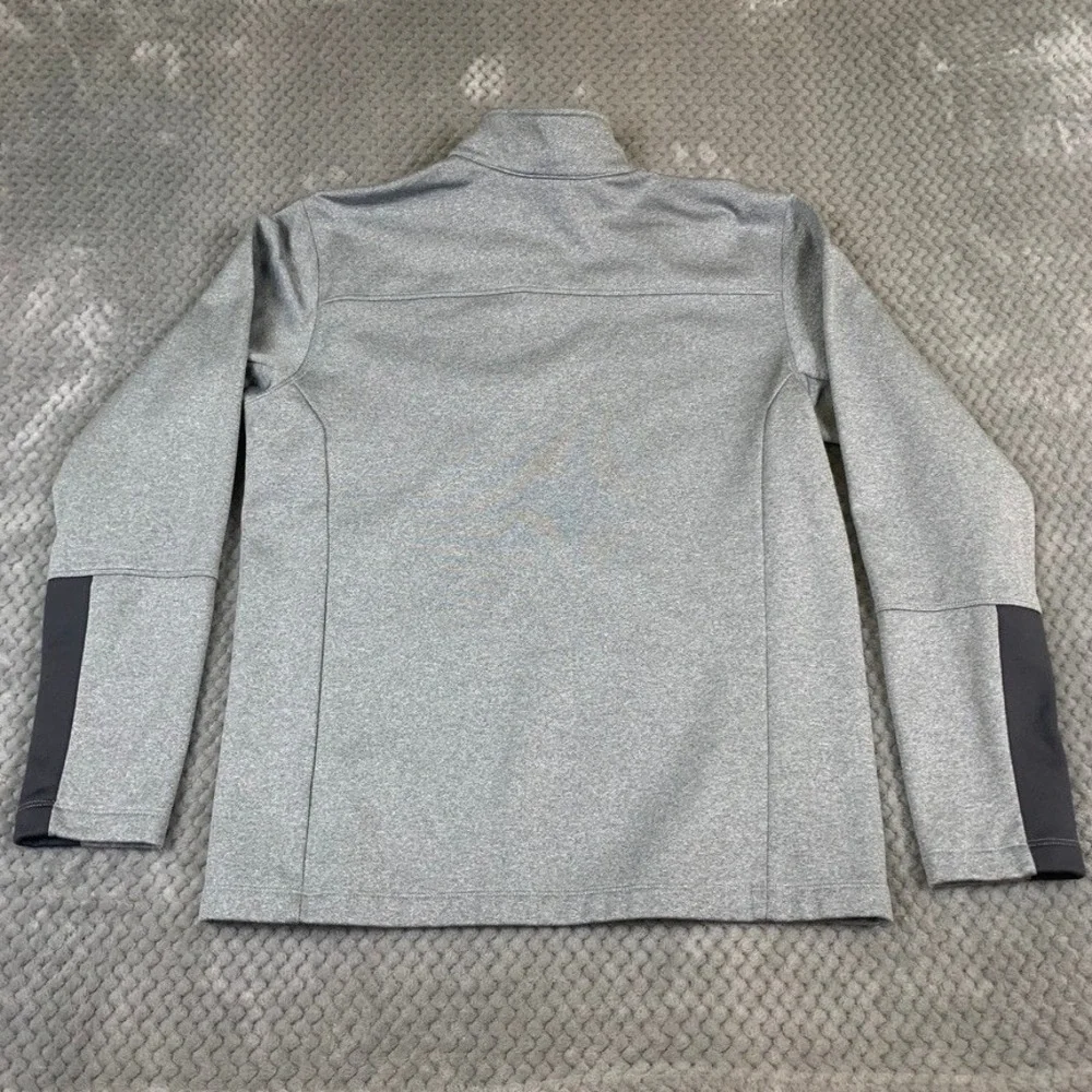 The North Face Mens Grey Quarter Zip Pullover Fleece Jacket CY787 Size Medium